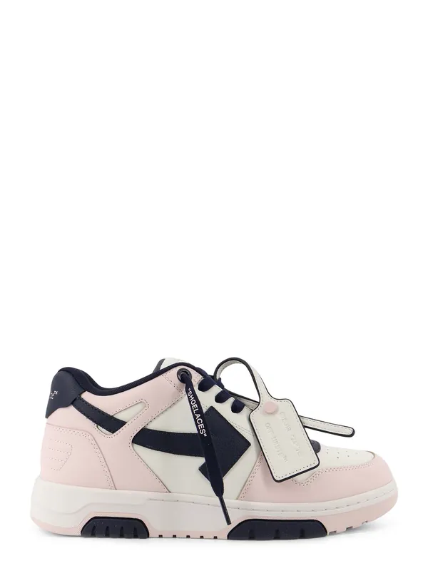 Out Of Office Leather Sneakers With Iconic Logo On The Side - Off-White