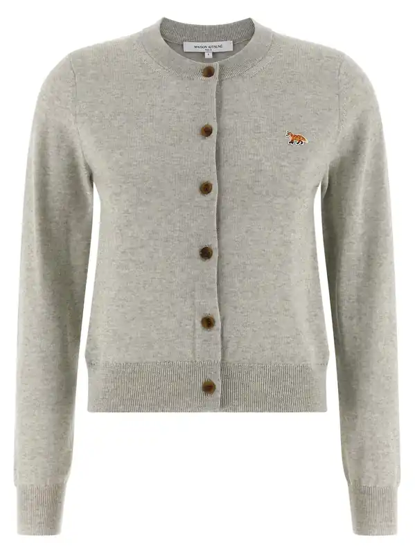Baby Fox Sweaters And Cardigans Gray - Maison Kitsuné
