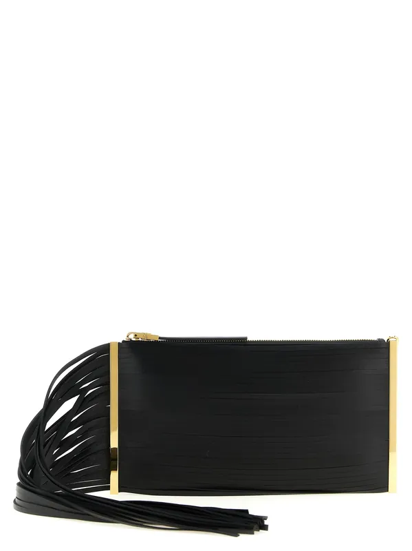 Fringed Clutch Black - Elisabetta Franchi