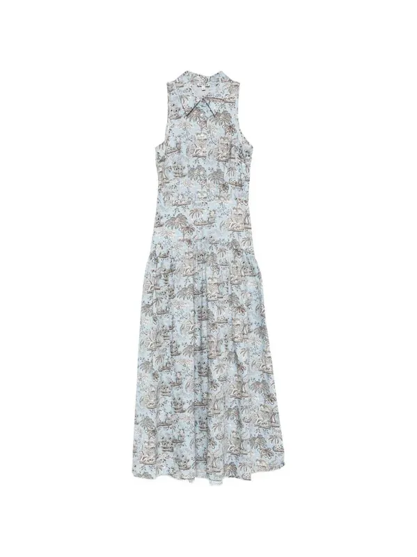 Romy Long Dress With Polo Collar - Staud