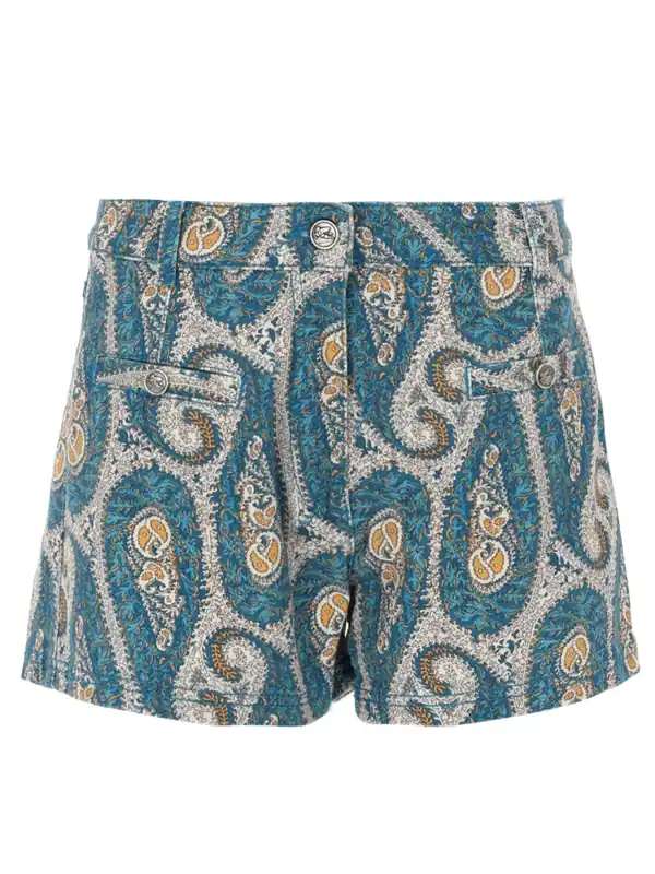 Shorts Con Stampa Paisley - Etro
