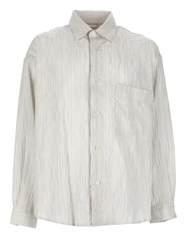 Camicia In Cotone "Crinckle" - Amish