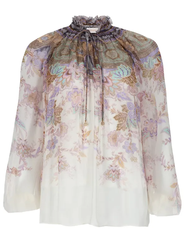 Blusa "Luna" Con Maniche A Sbuffo - Zimmermann