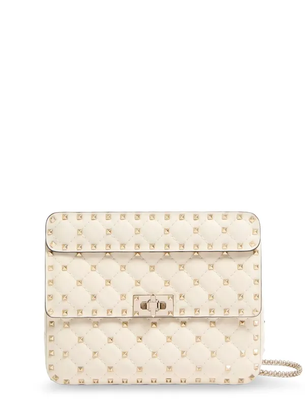 Rockstud Spike Leather Crossbody Bag With Iconic All-Over Studs