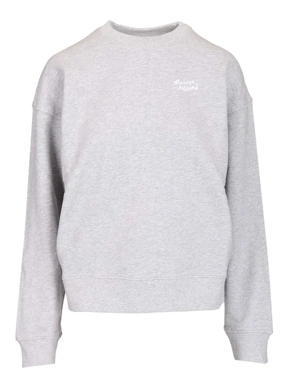 Organic Cotton Sweatshirt Sweatshirts Grey - Maison Kitsuné