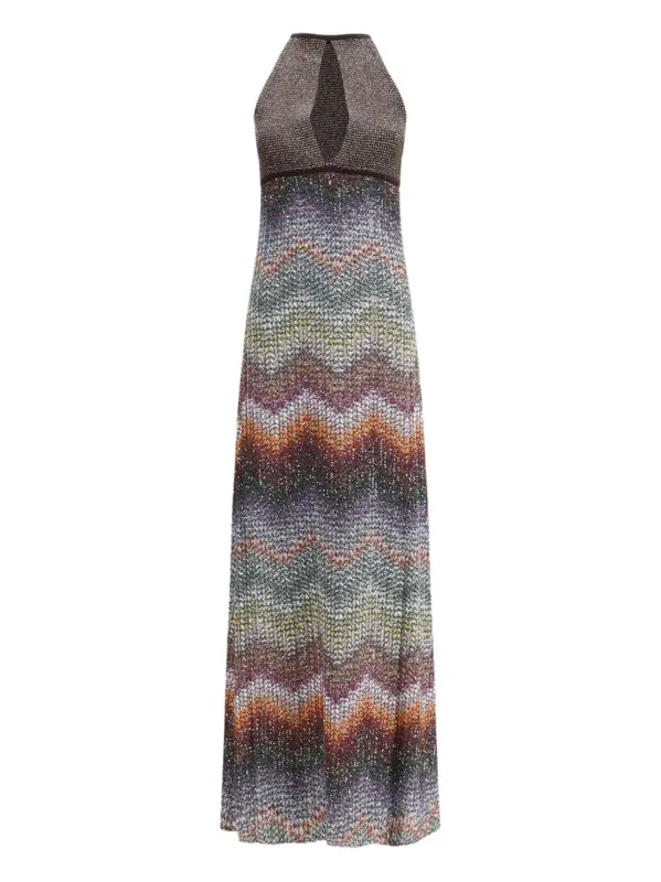 Sleeveless Zigzag Maxi Dress - Missoni