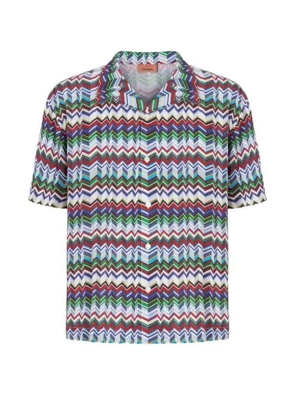 Zigzag Button-Up Shirt
