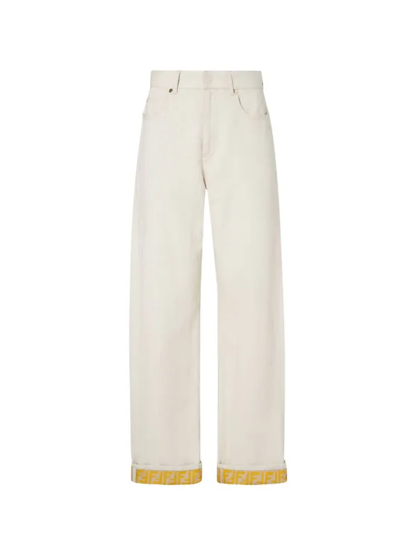 Ff Reverse Denim Jeans - Fendi
