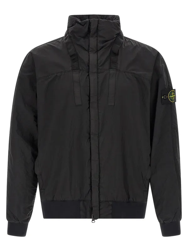 Bomber Nylon Metal Watro Puffer Jackets Black - Stone Island