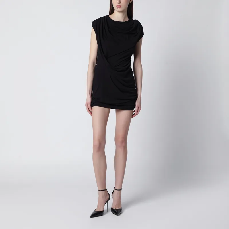 Twist Mini Dress In Soot Color - Entire Studios