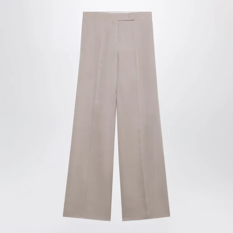 Long Silk Trousers In Pink - Max Mara