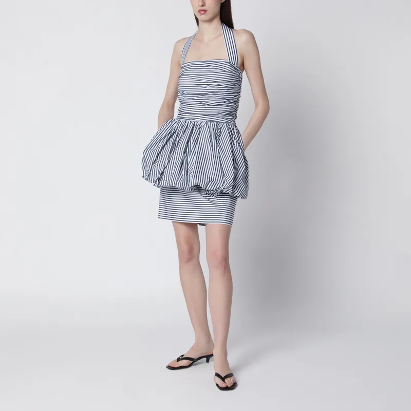 Mini Bloomer Dress With Stripes And Open Back - Patou