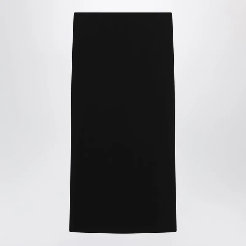 Midi Skirt In Compact Crêpe Jersey In Black - Max Mara