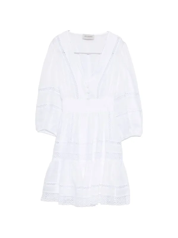 Cotton Short Dress - Ermanno Firenze