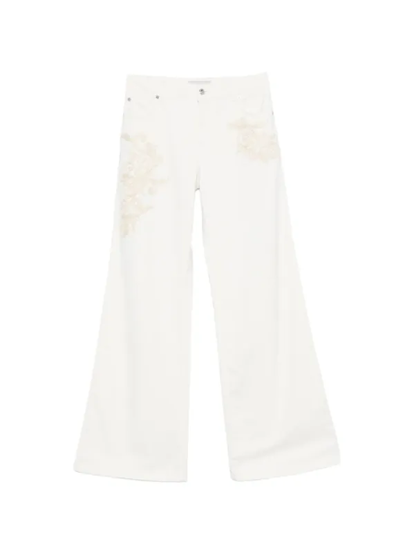 Embroidered Denim Jeans - Ermanno Firenze