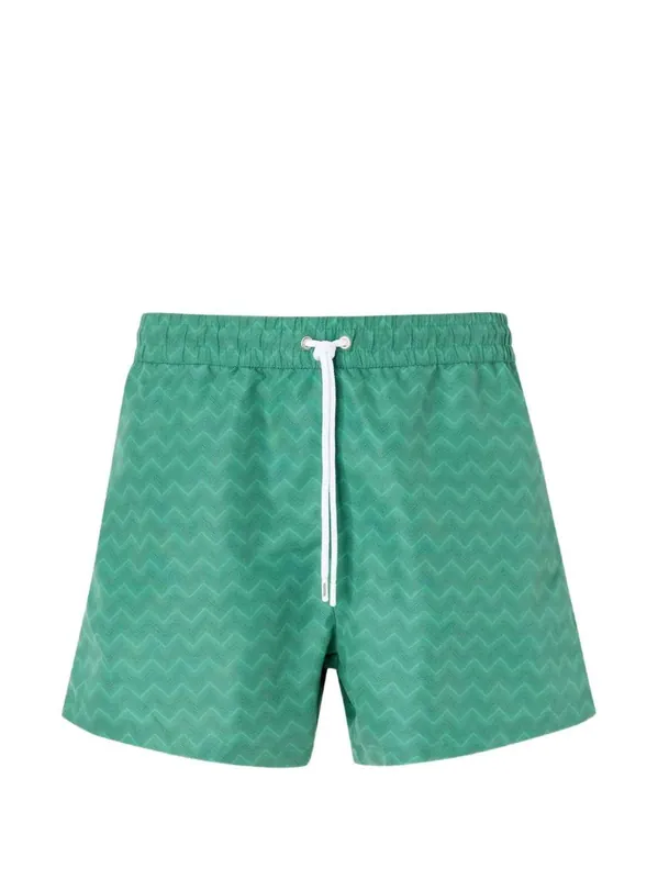 Drawstring Swim Shorts With Zigzag Pattern - Missoni