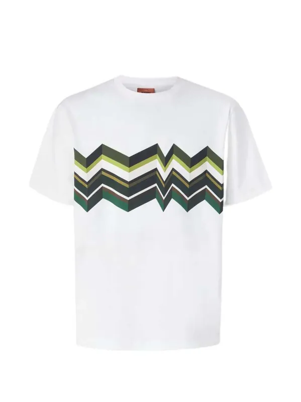 T-Shirt With Zigzag Print