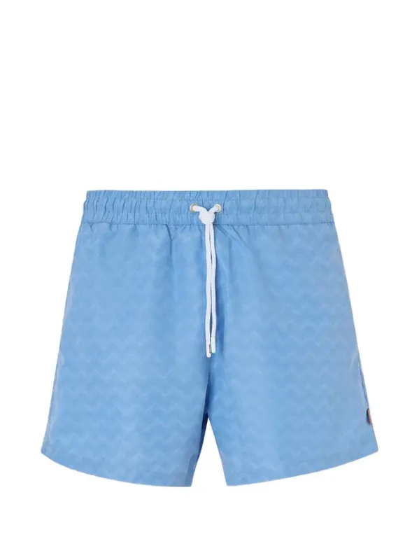 Drawstring Swim Shorts With Zigzag Pattern - Missoni