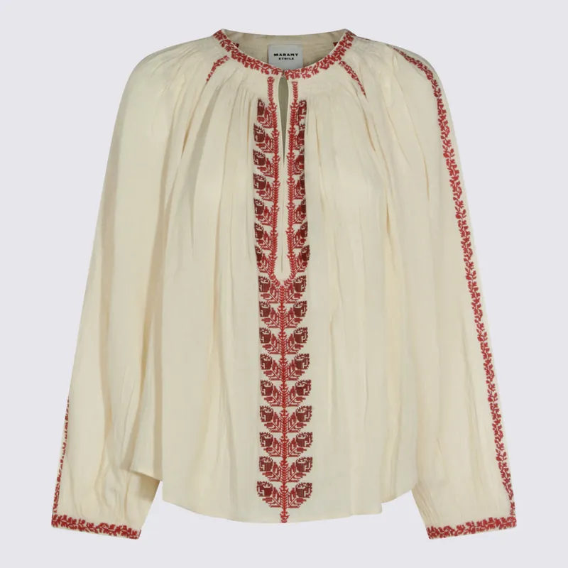 Top Beige/Red - Isabel Marant ÉToile