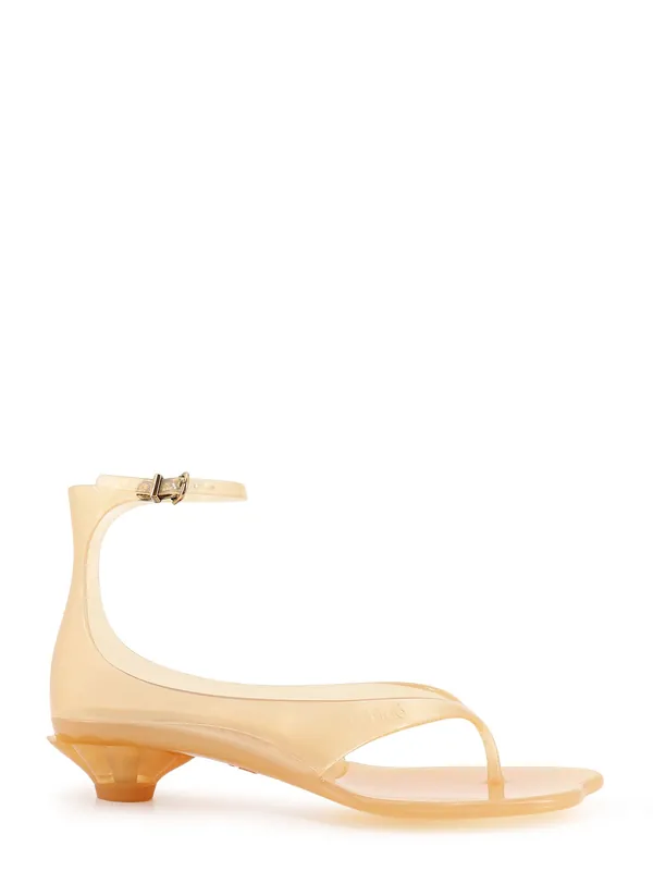 Tpu Jelly Sandals With Shell-Shaped Heel