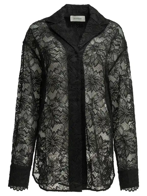 Casual Lace Shirt Shirts Black - Max Mara