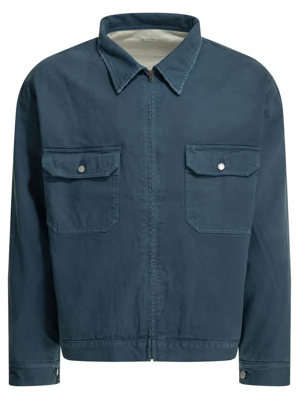 Lightweight Cotton Jacket Jackets And Coats Blue - A.Presse