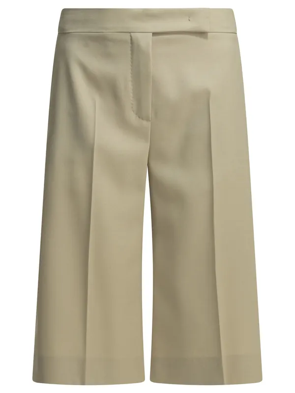 Formal Wool Shorts Beige - Max Mara