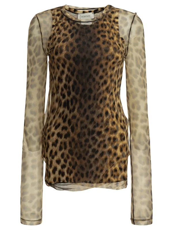 Fitted Animalier Top Tops Brown - Max Mara