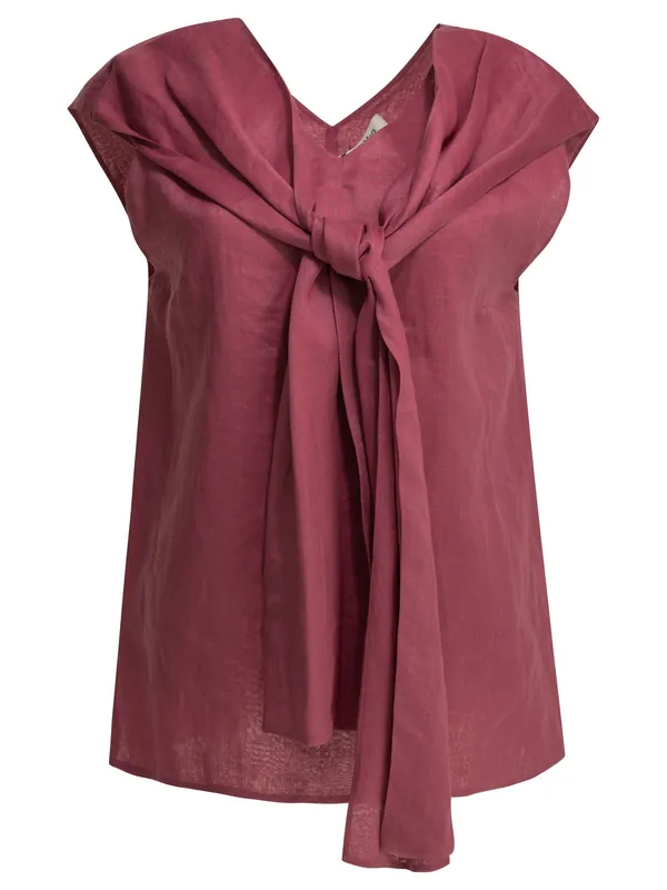 Casual Draped Top Tops Fuchsia - Max Mara S