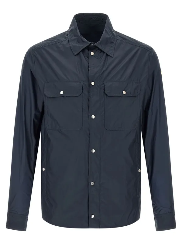 Ripstop Shirt Shirt And Blouse Blue - Moncler
