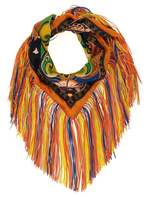 Fringed Scarf Scarves And Foulards Multicolor - Etro