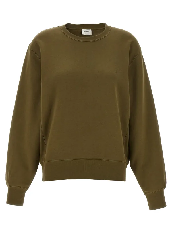 Cassandre Sweatshirt Green - Saint Laurent
