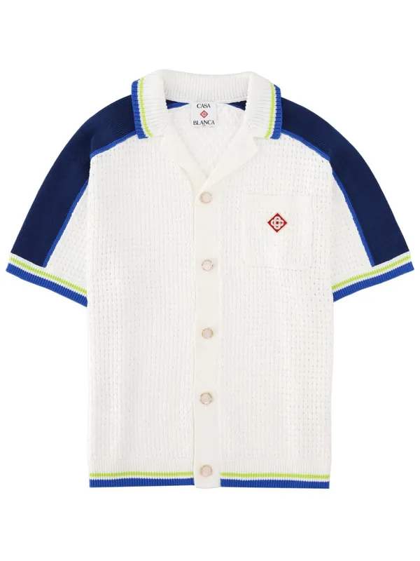 Camicia In Crochet Con Logo - Casablanca