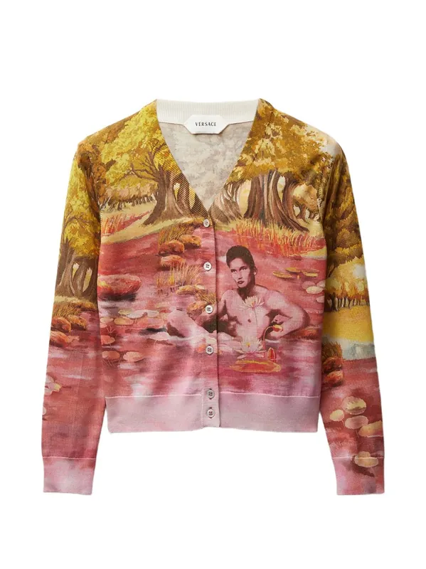 Printed Silk Cardigan - Versace