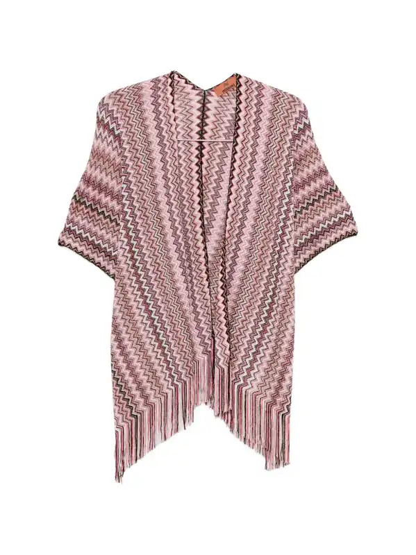 Zig Zag Print Poncho - Missoni