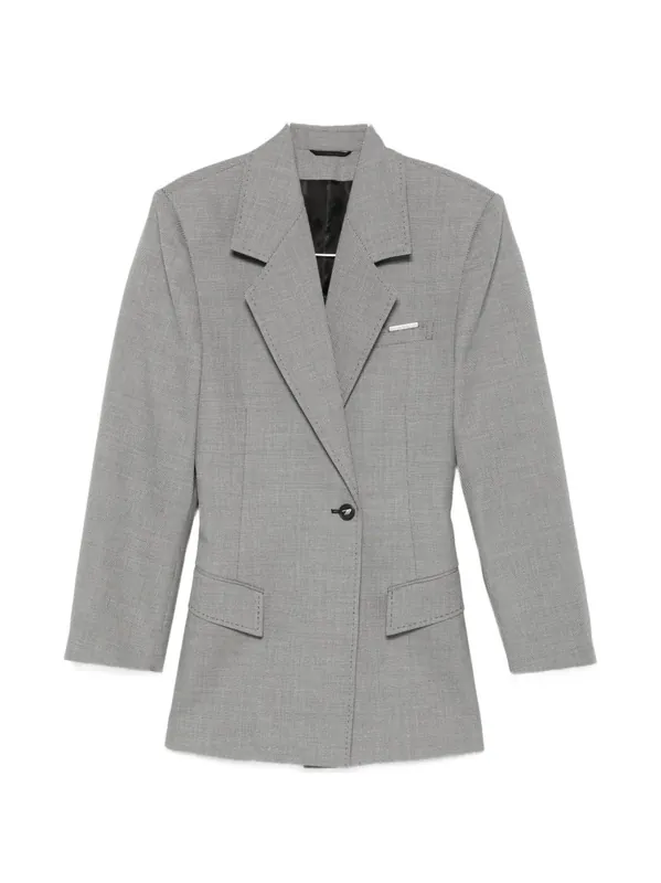 Wool Blend Single-Breasted Jacket