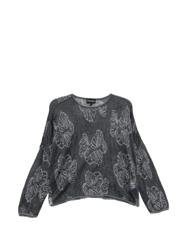 Embroidered Crewneck Sweater - Emporio Armani