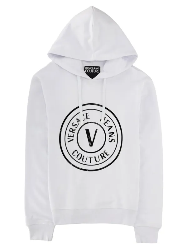 Felpa Con Logo E Cappuccio - Versace