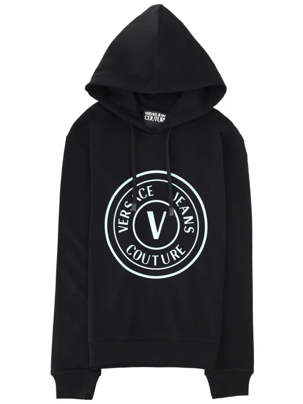 Felpa Con Logo E Cappuccio - Versace