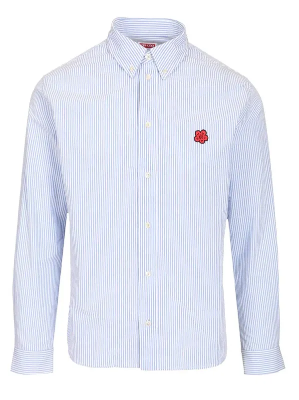 Boke Flowers Shirt Shirts Light Blue - Kenzo