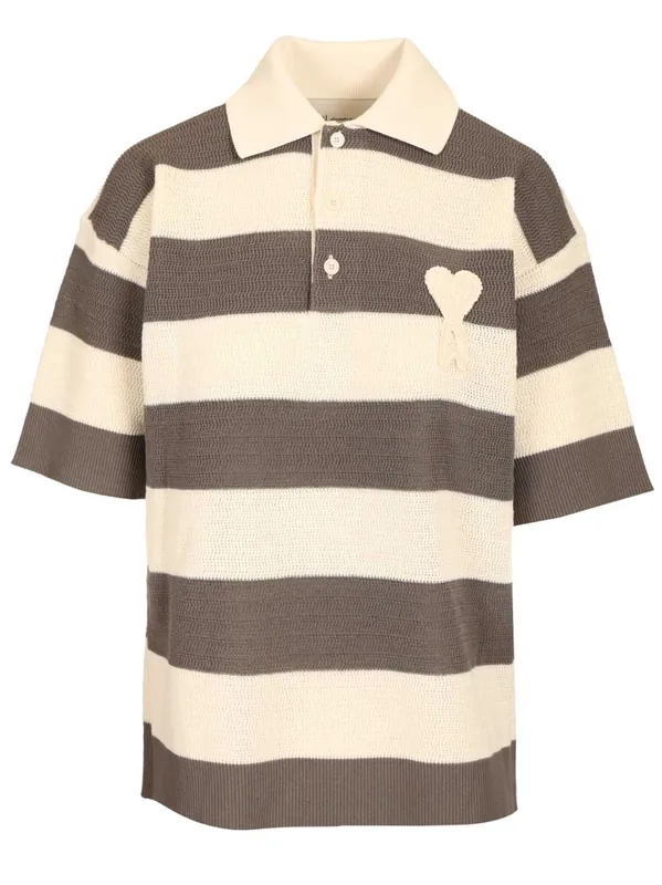 Short Sleeves Polo With Ami De Coeur Patch Polo Shirt Multicolor - Ami Paris