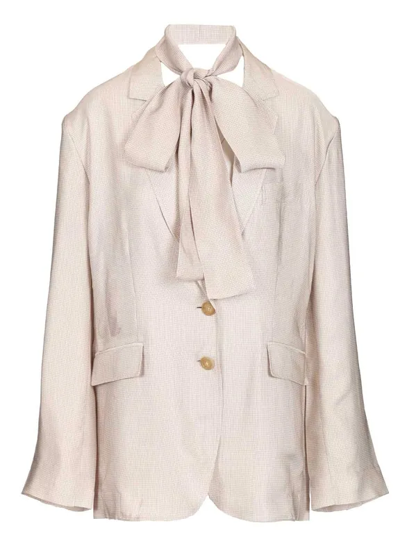 Single-Breasted Jacket Shirts Beige