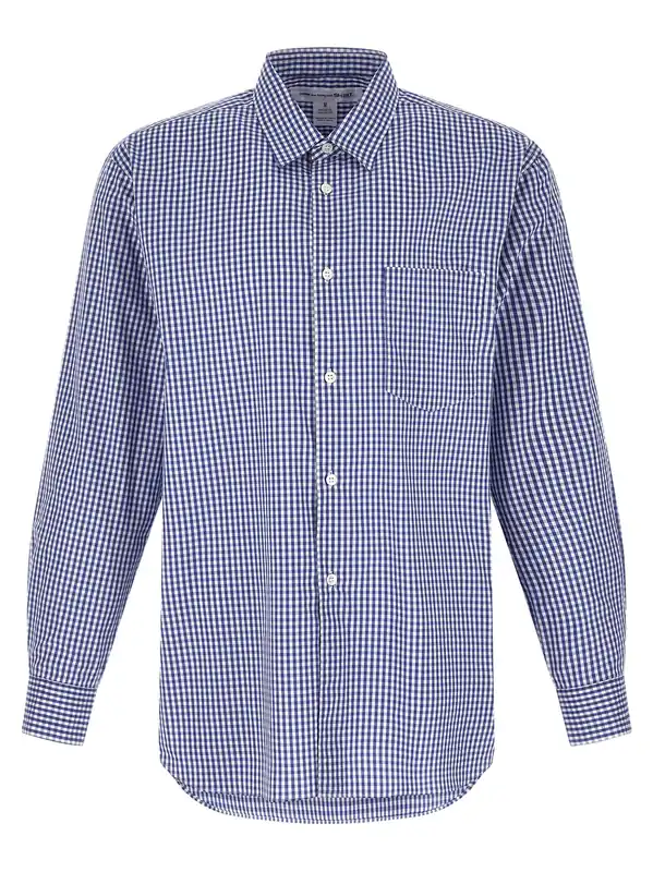 Vichy Shirt Shirt And Blouse Blue - Comme Des Garçon