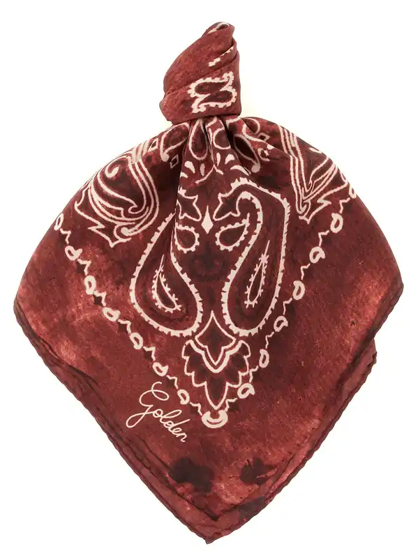Paisley Scarf Scarves And Foulards Bordeaux - Golden Goose