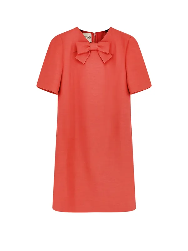 Wool And Silk Blend Short Dress - Valentino Garavani