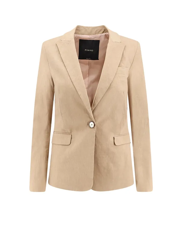 Freda Linen And Viscose Blazer - Pinko