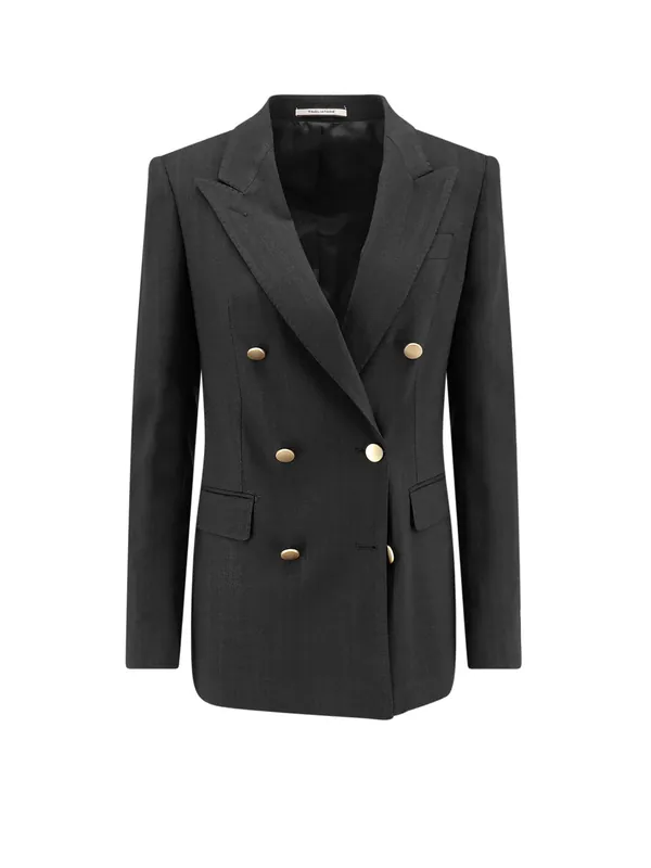 Parigi Double-Breasted Viscose Blend Blazer