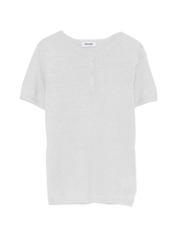 Linen And Cotton Blend T-Shirt