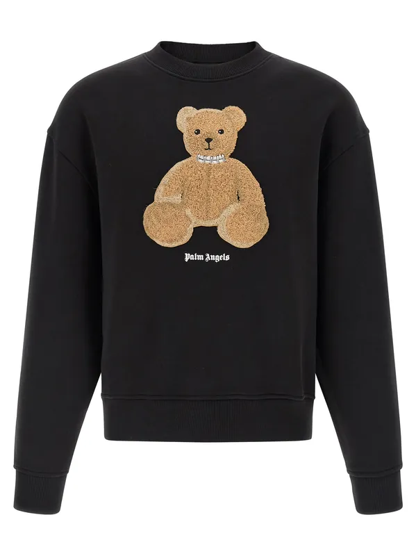 Bear Sweatshirt Black - Palm Angels