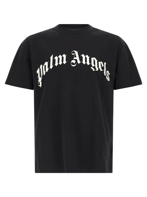 Curved Logo T-Shirt White/Black